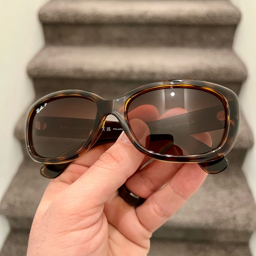 NEW Ray-Ban Jackie Ohh Tortoise Brown Frame Gradient Polarized Lens RB4101 58-17 - Picture 2 of 5